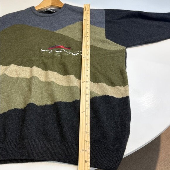 Nativeworld New zealand Gray and Green Crewneck Sweater Size XL - Picture 6 of 7